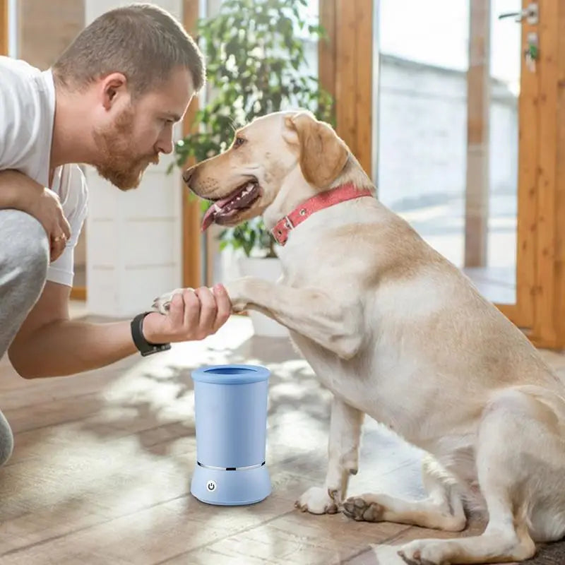 Pet Paw Washer with Charging Cable USB Electric Paw Cleaner Automatic Dogs Foot Cleaning Machine for Dust Dirt Hair Removing