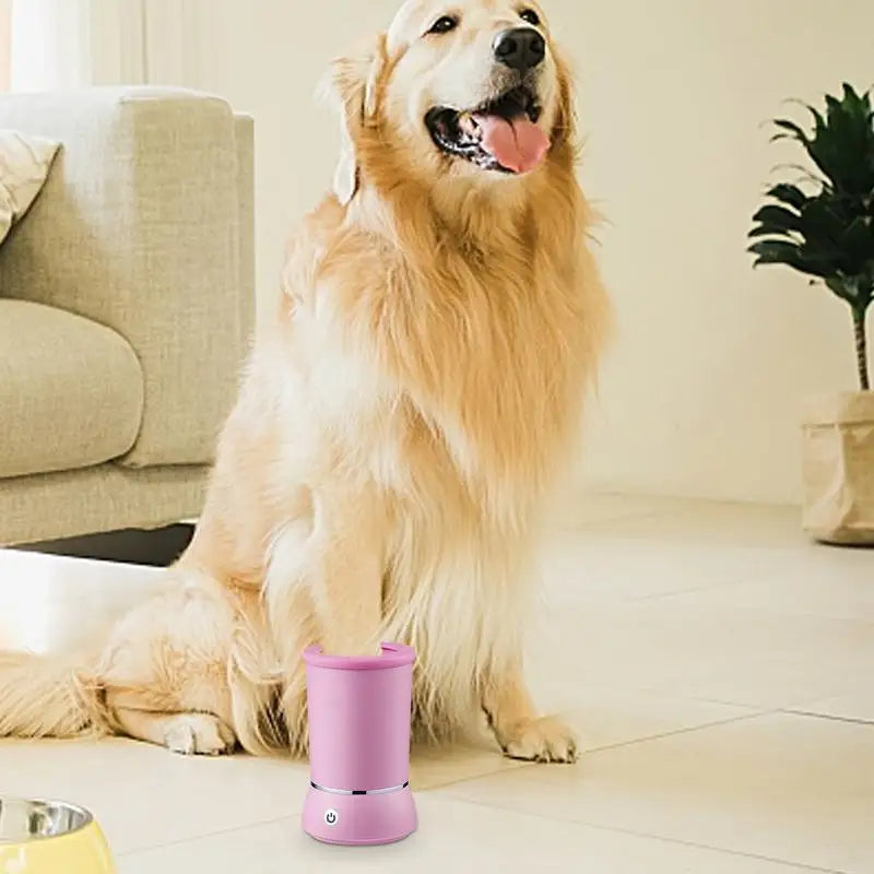 Pet Paw Washer with Charging Cable USB Electric Paw Cleaner Automatic Dogs Foot Cleaning Machine for Dust Dirt Hair Removing